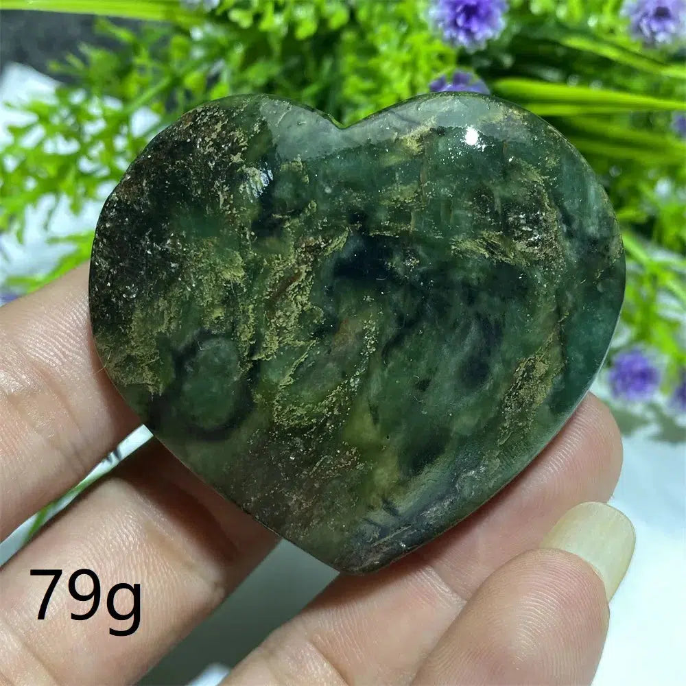 Green Jasper ‘Emerald’ Crystal Heart