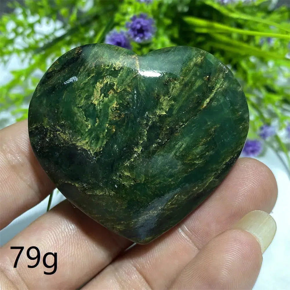 Green Jasper ‘Emerald’ Crystal Heart