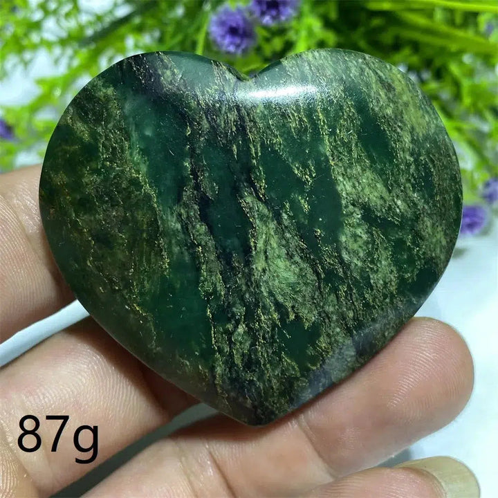 Green Jasper ‘Emerald’ Crystal Heart