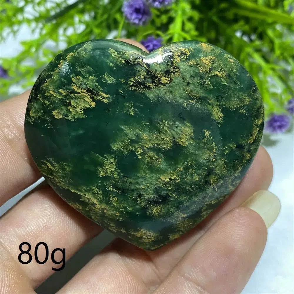 Green Jasper ‘Emerald’ Crystal Heart