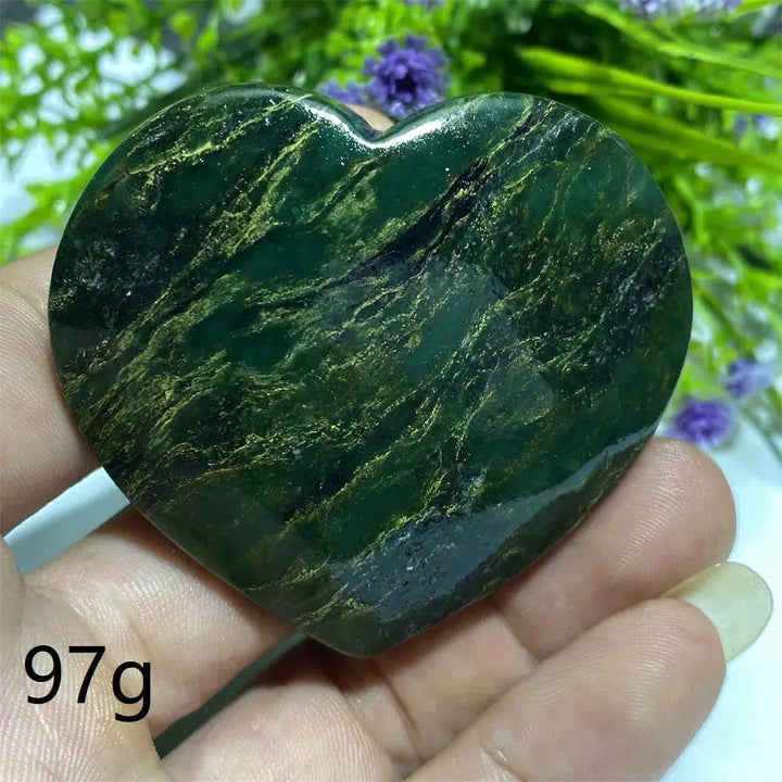 Green Jasper ‘Emerald’ Crystal Heart