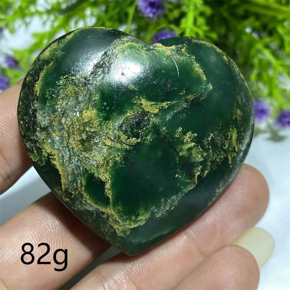 Green Jasper ‘Emerald’ Crystal Heart