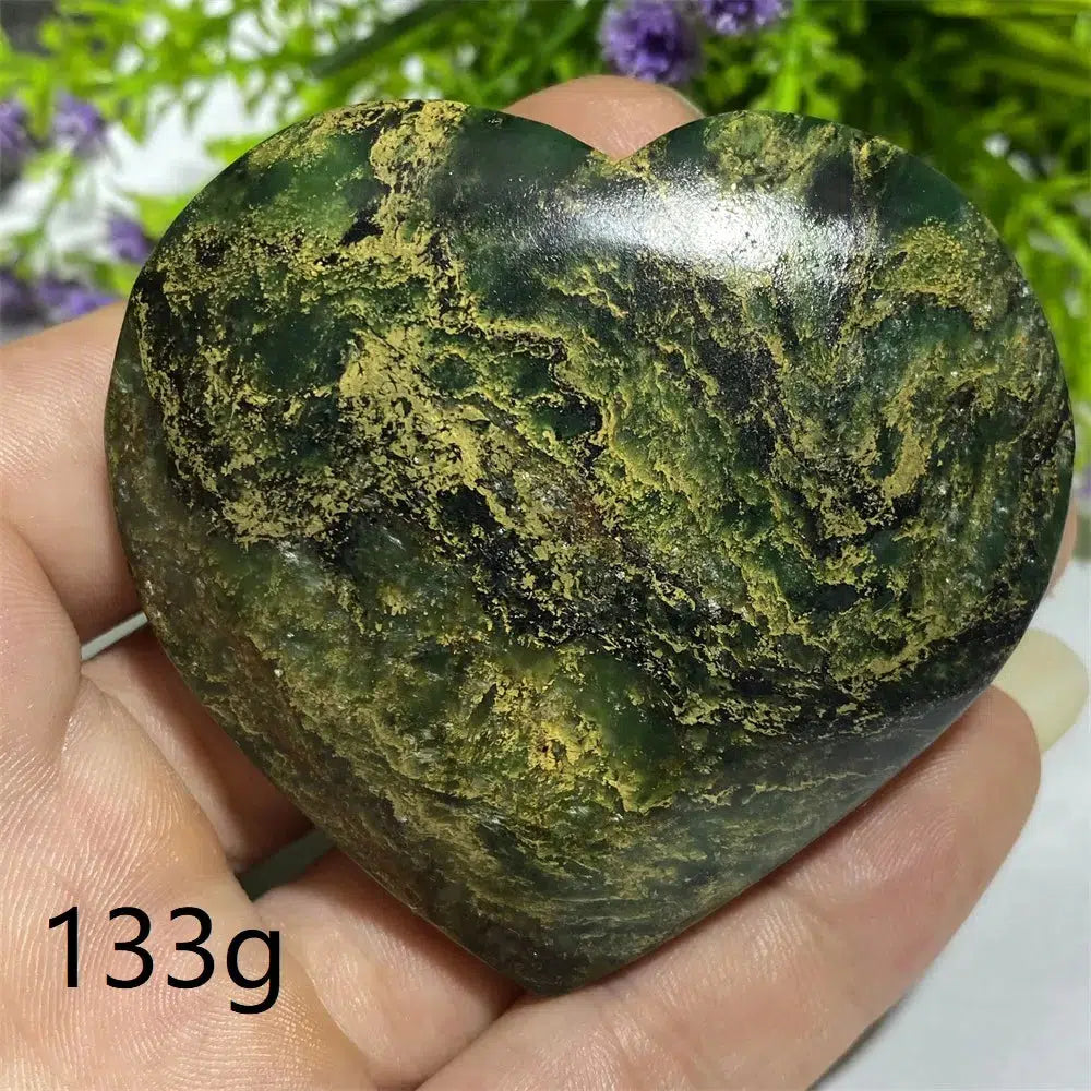 Green Jasper ‘Emerald’ Crystal Heart