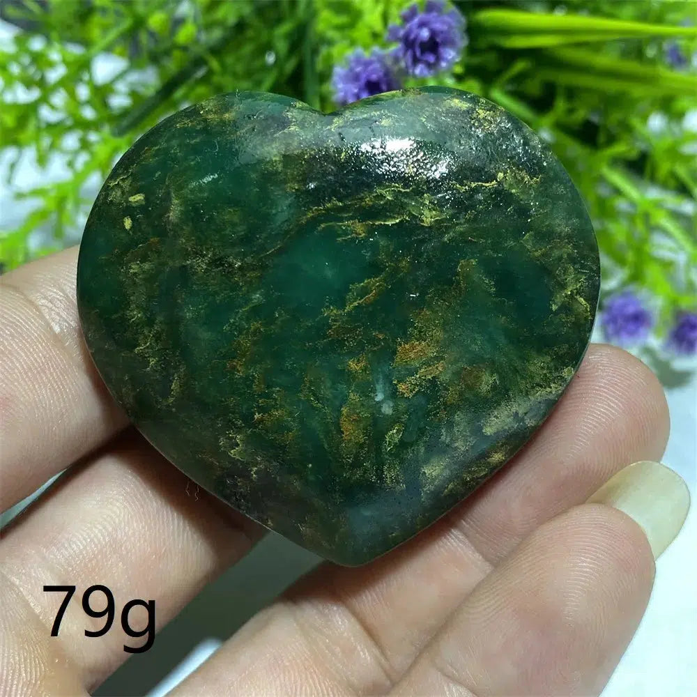 Green Jasper ‘Emerald’ Crystal Heart