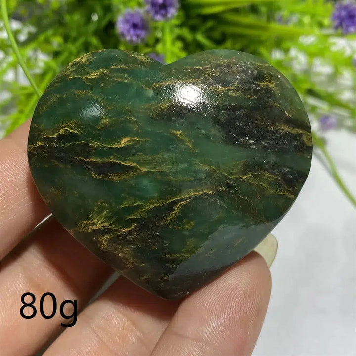 Green Jasper ‘Emerald’ Crystal Heart