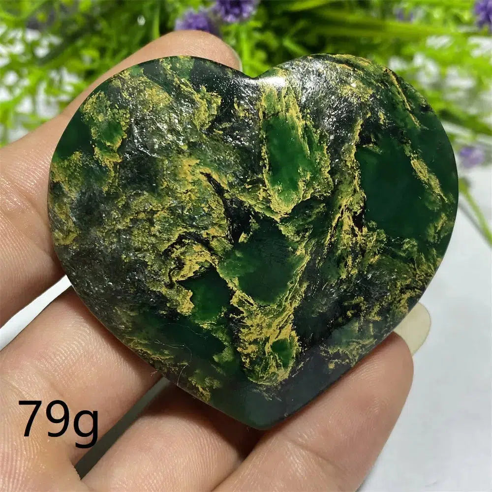 Green Jasper ‘Emerald’ Crystal Heart