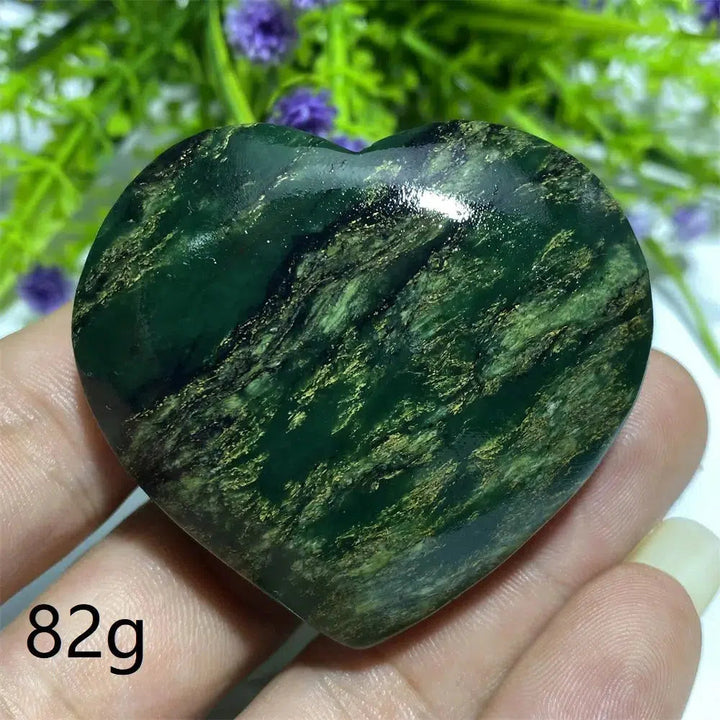 Green Jasper ‘Emerald’ Crystal Heart