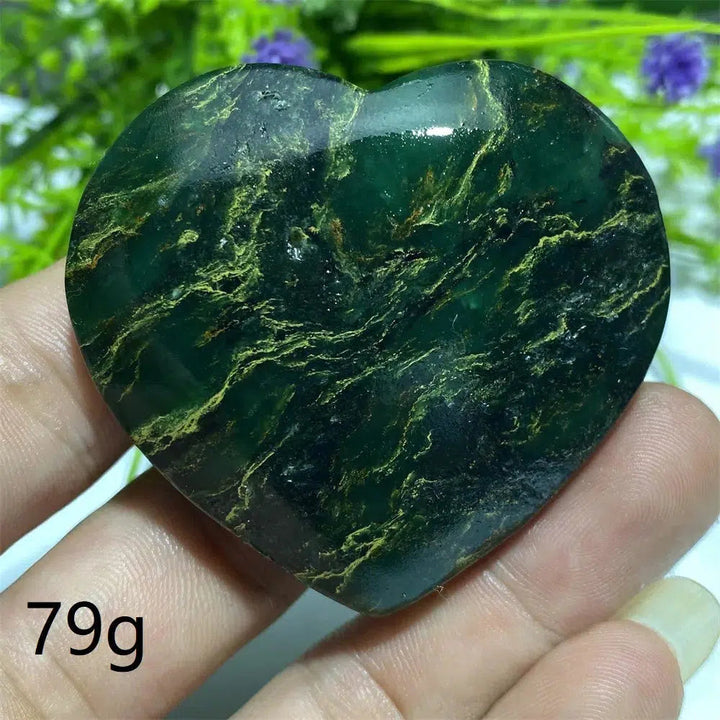 Green Jasper ‘Emerald’ Crystal Heart