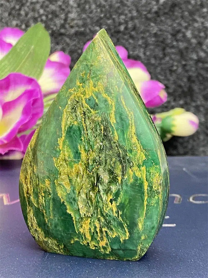 Green Jasper Freeform Torch