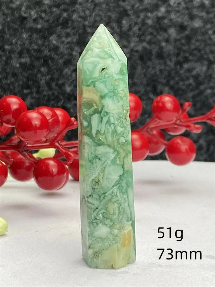 Green Laced Jasper Tower