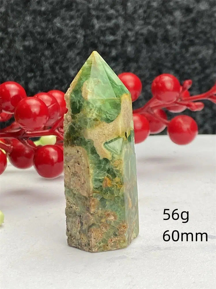 Green Laced Jasper Tower