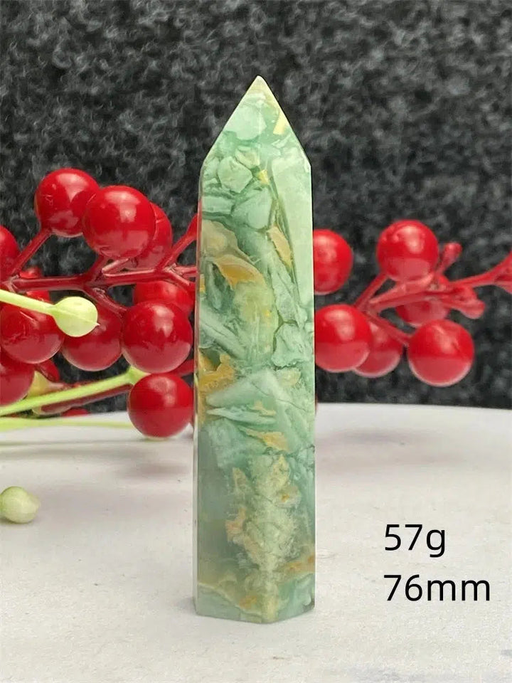 Green Laced Jasper Tower