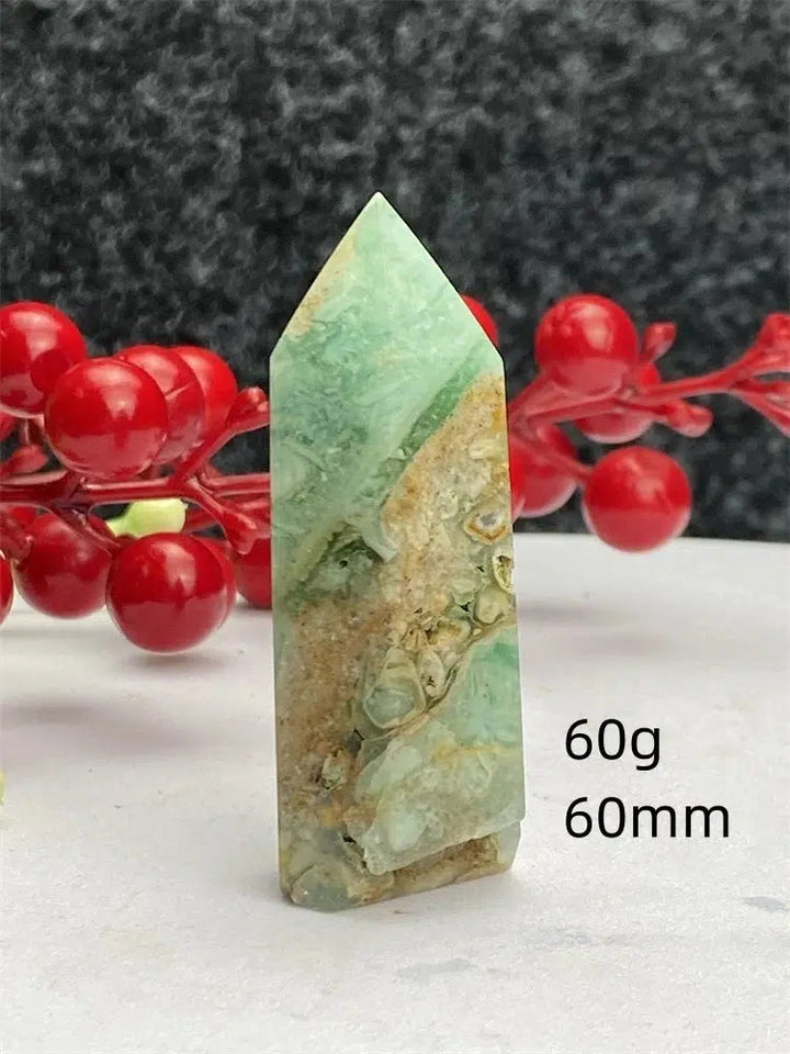 Green Laced Jasper Tower