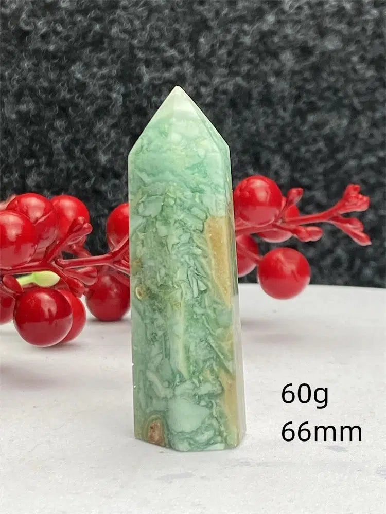 Green Laced Jasper Tower