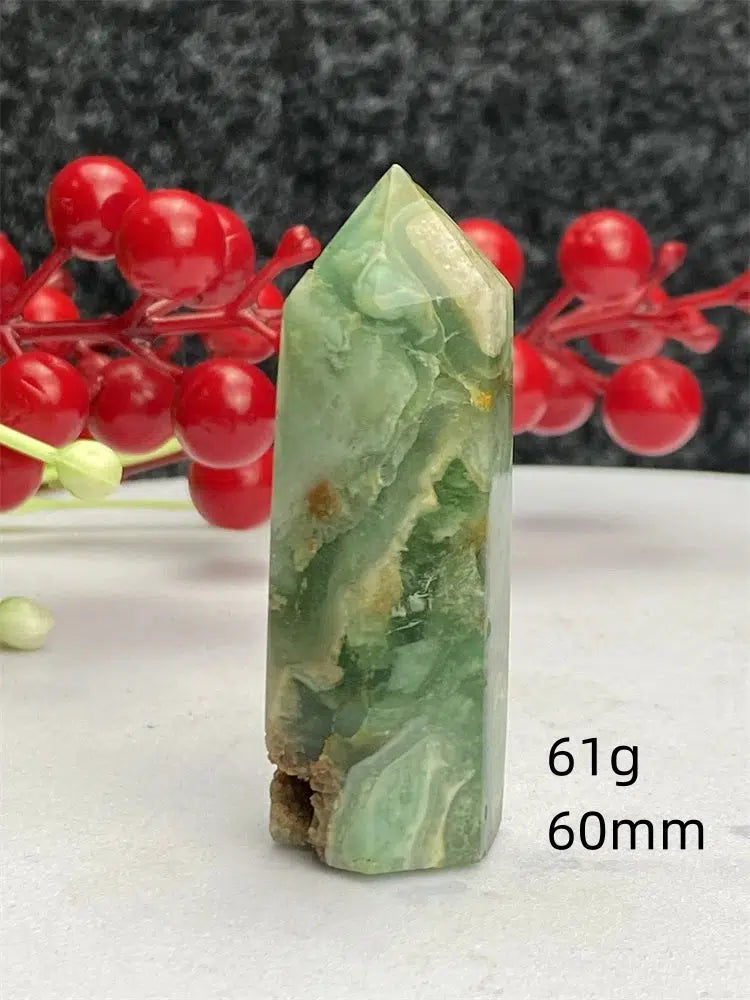 Green Laced Jasper Tower