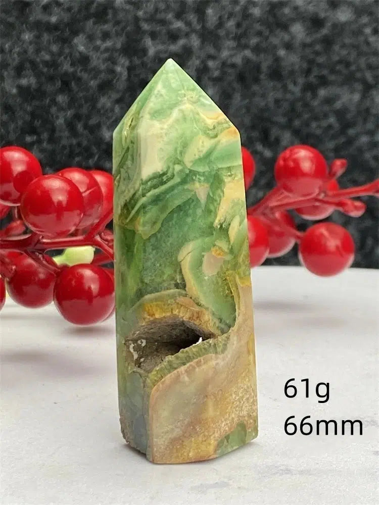 Green Laced Jasper Tower