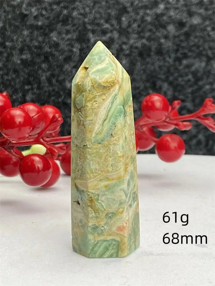 Green Laced Jasper Tower