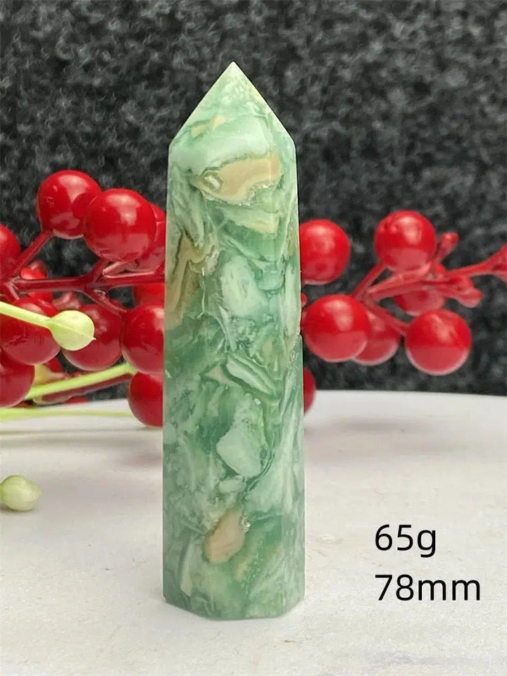 Green Laced Jasper Tower