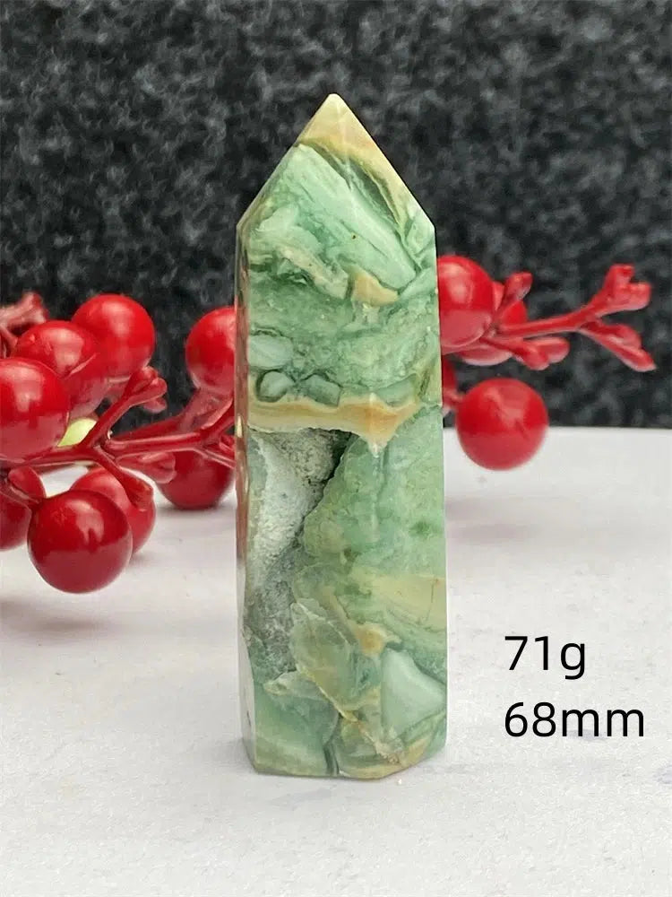 Green Laced Jasper Tower