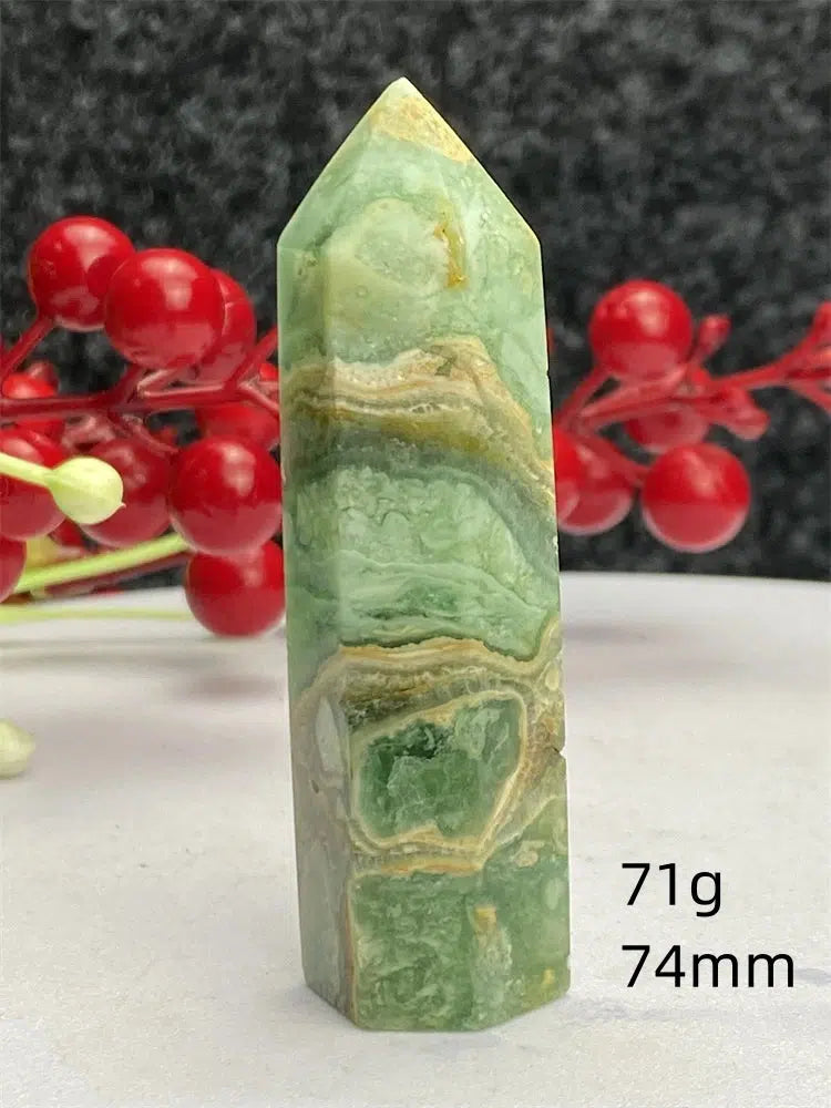 Green Laced Jasper Tower