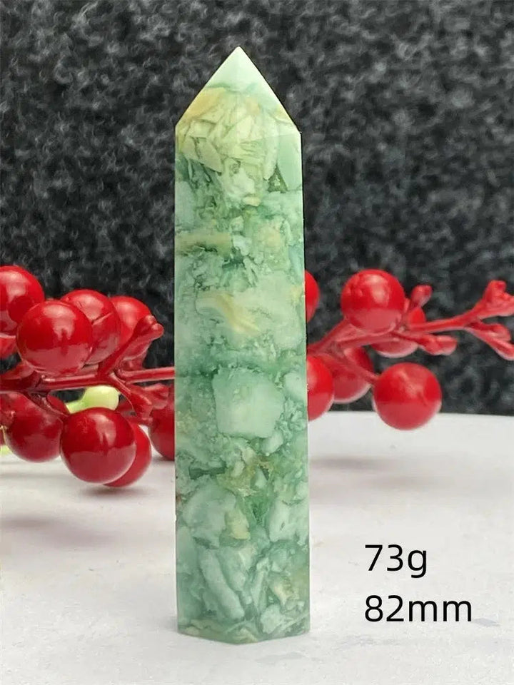 Green Laced Jasper Tower