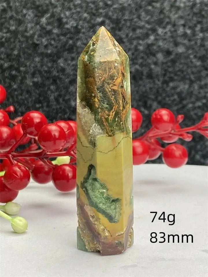 Green Laced Jasper Tower