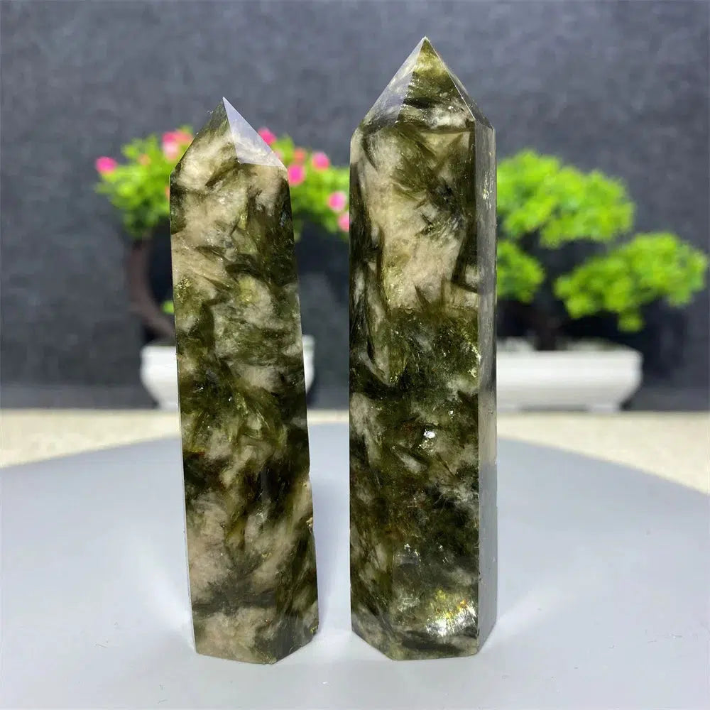 Green Mica Tourmaline Tower