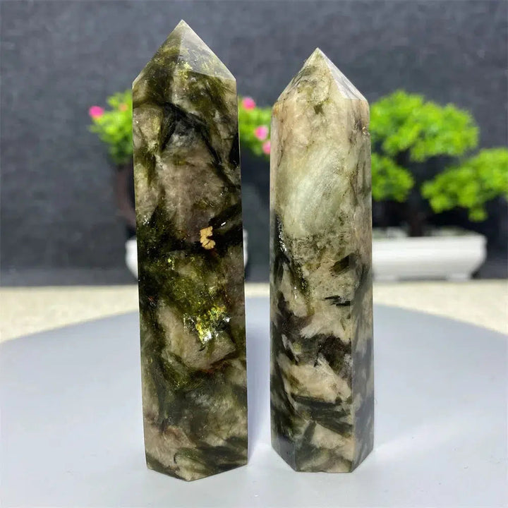 Green Mica Tourmaline Tower