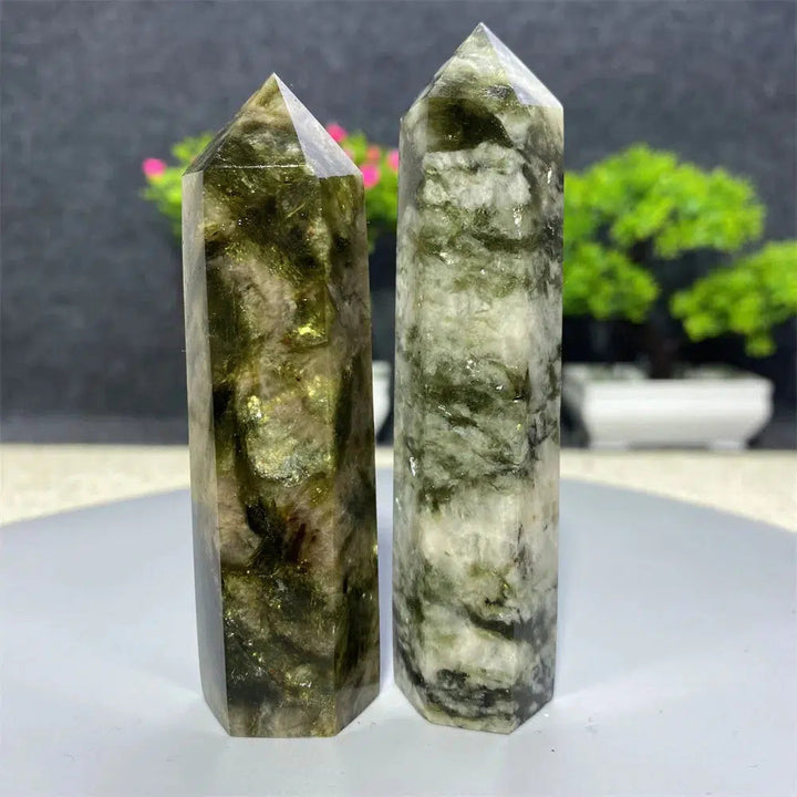 Green Mica Tourmaline Tower