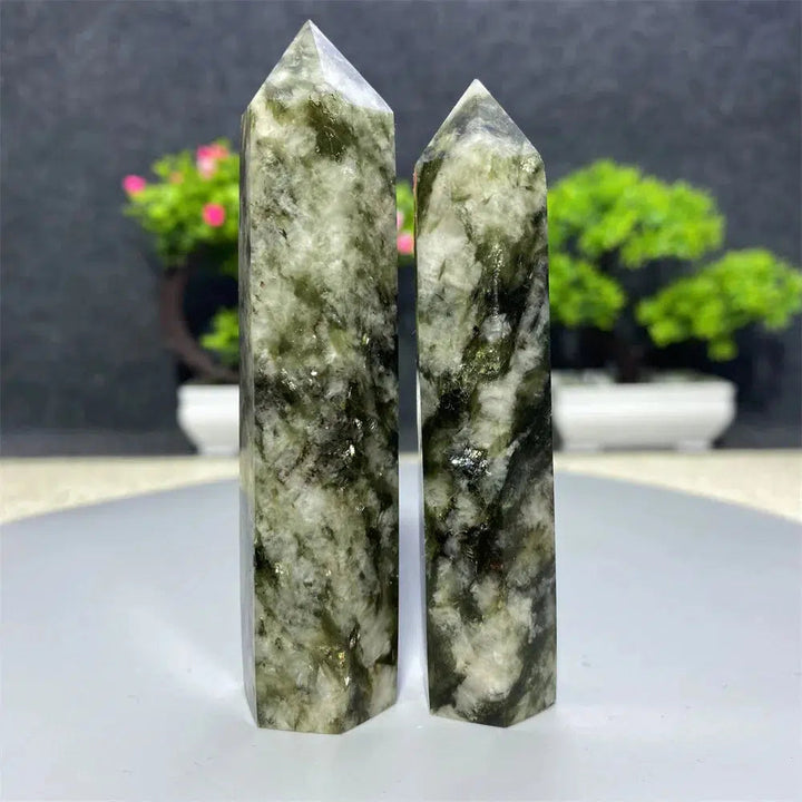 Green Mica Tourmaline Tower