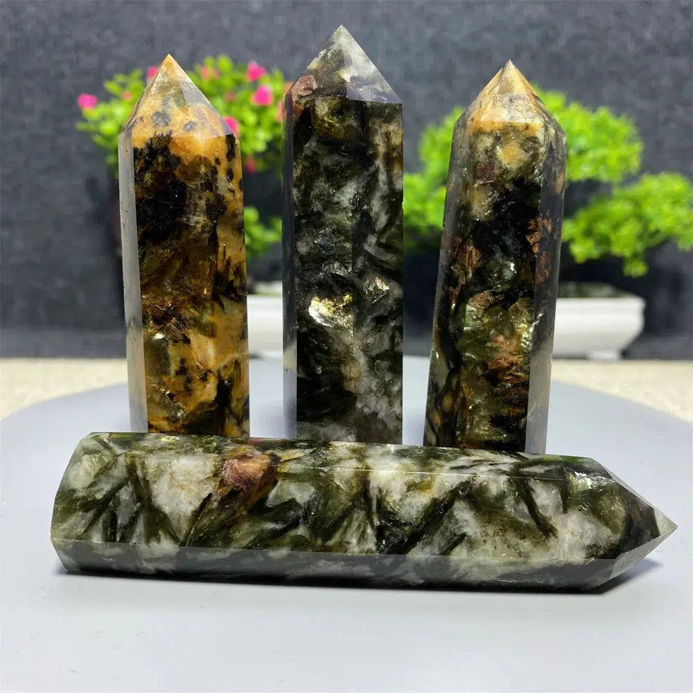 Green Mica Tourmaline Tower