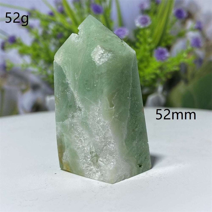 Green Moonstone Crystal Square Tower