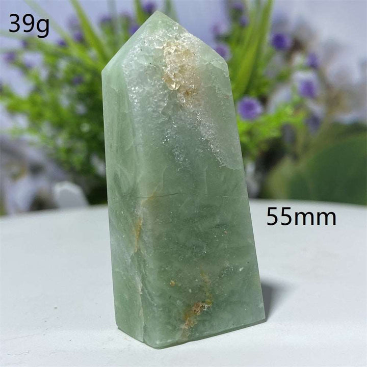 Green Moonstone Crystal Square Tower