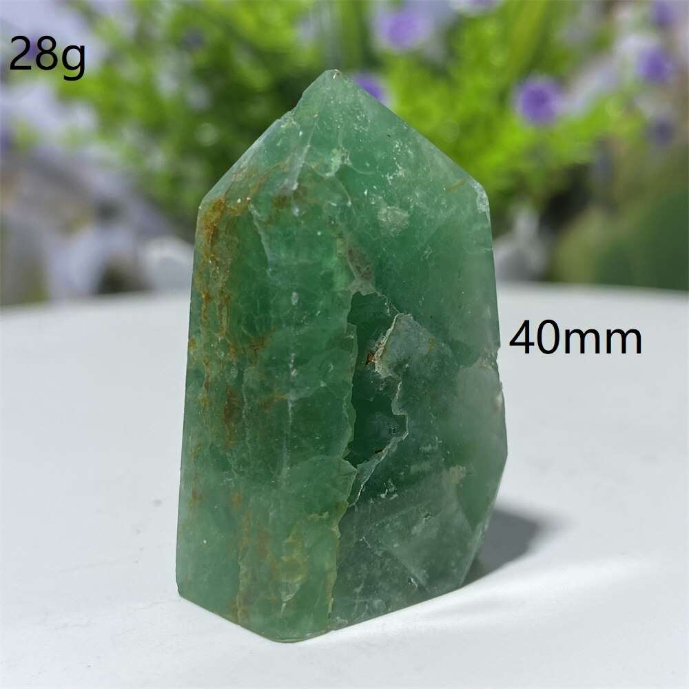 Green Moonstone Crystal Square Tower