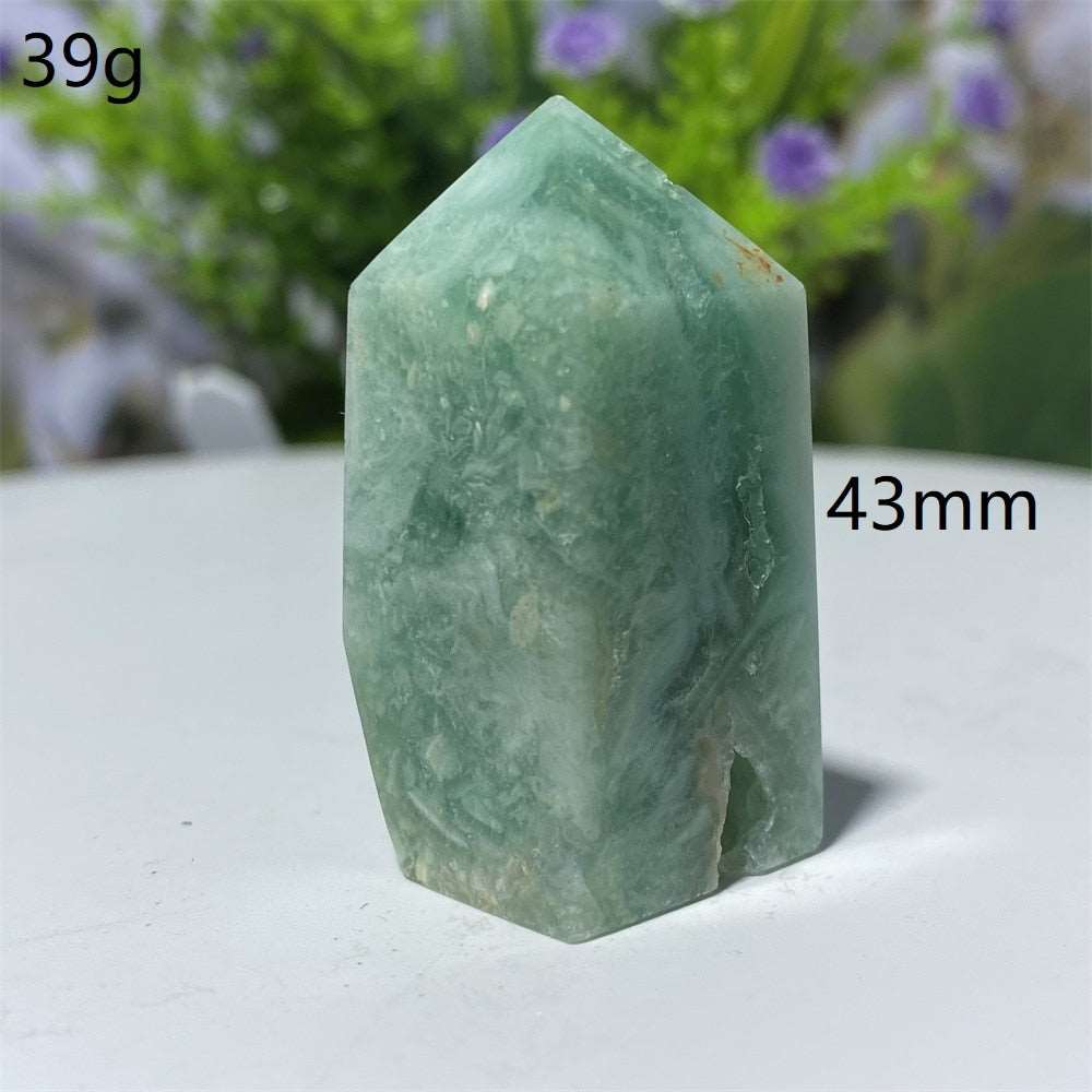 Green Moonstone Crystal Square Tower