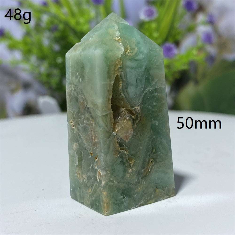 Green Moonstone Crystal Square Tower