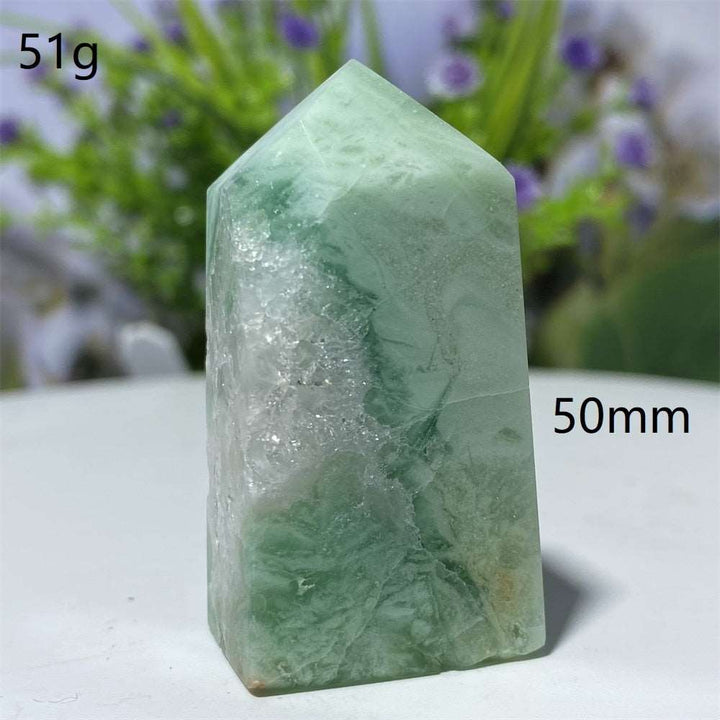 Green Moonstone Crystal Square Tower