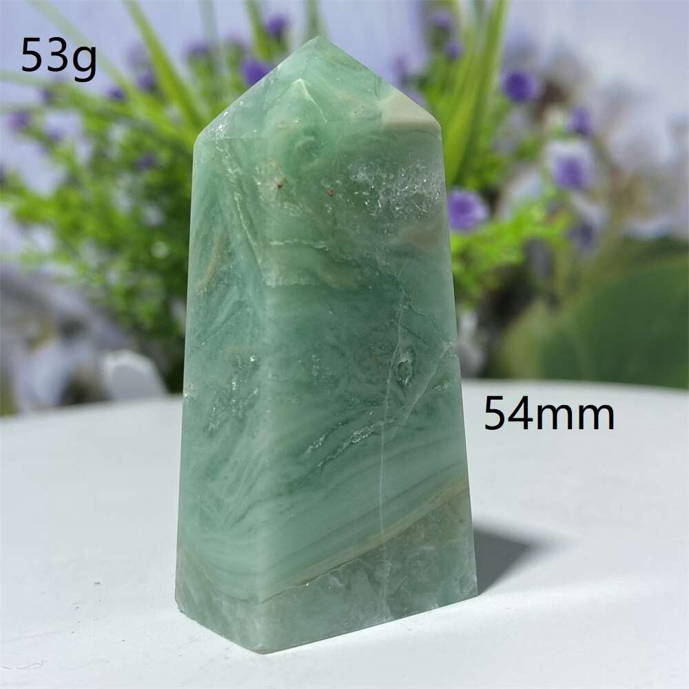 Green Moonstone Crystal Square Tower