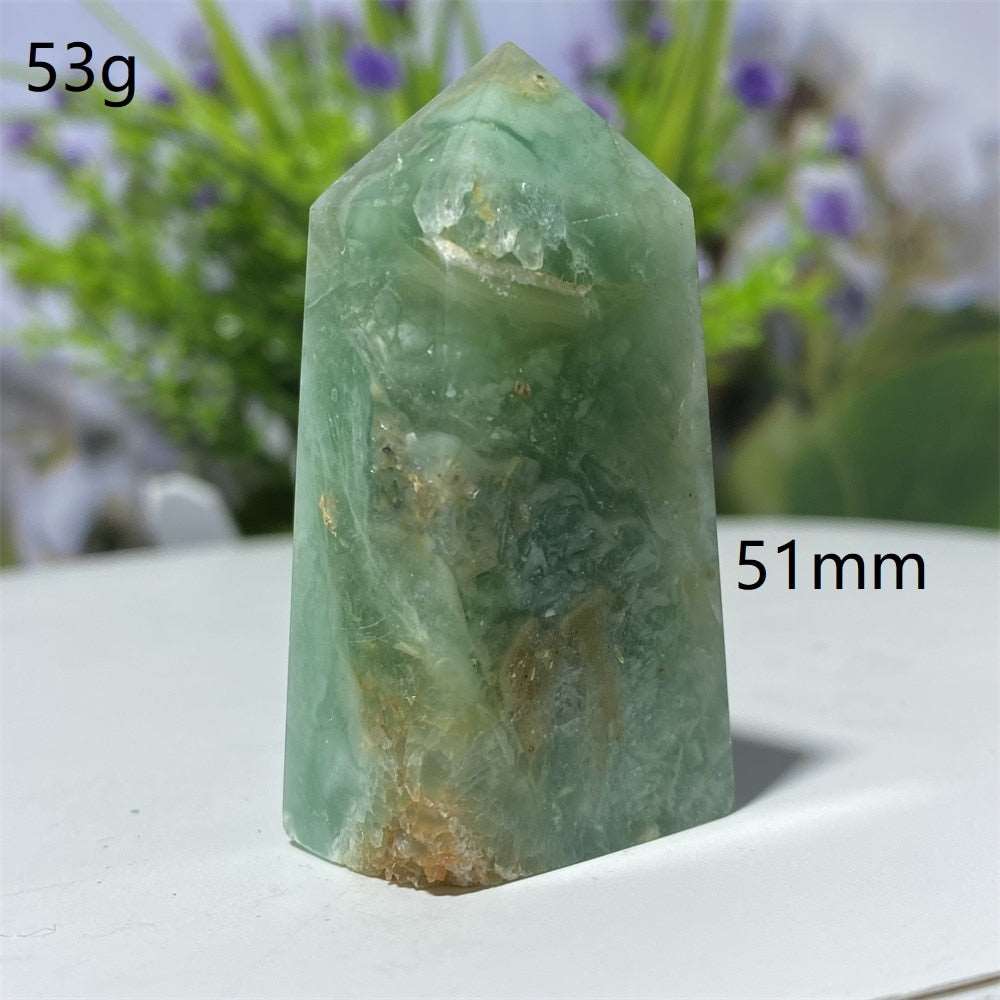 Green Moonstone Crystal Square Tower