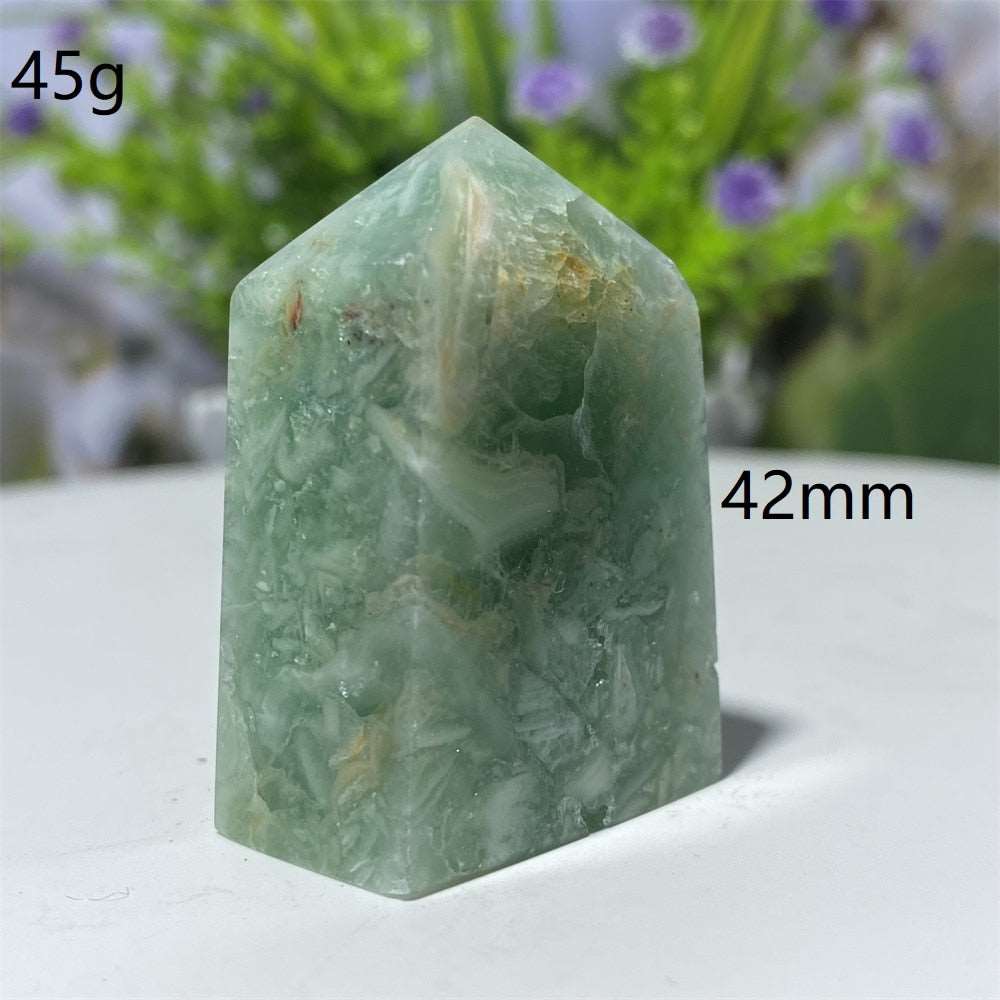 Green Moonstone Crystal Square Tower