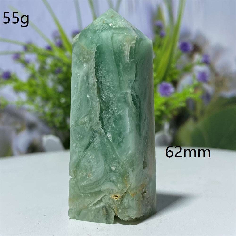 Green Moonstone Crystal Square Tower