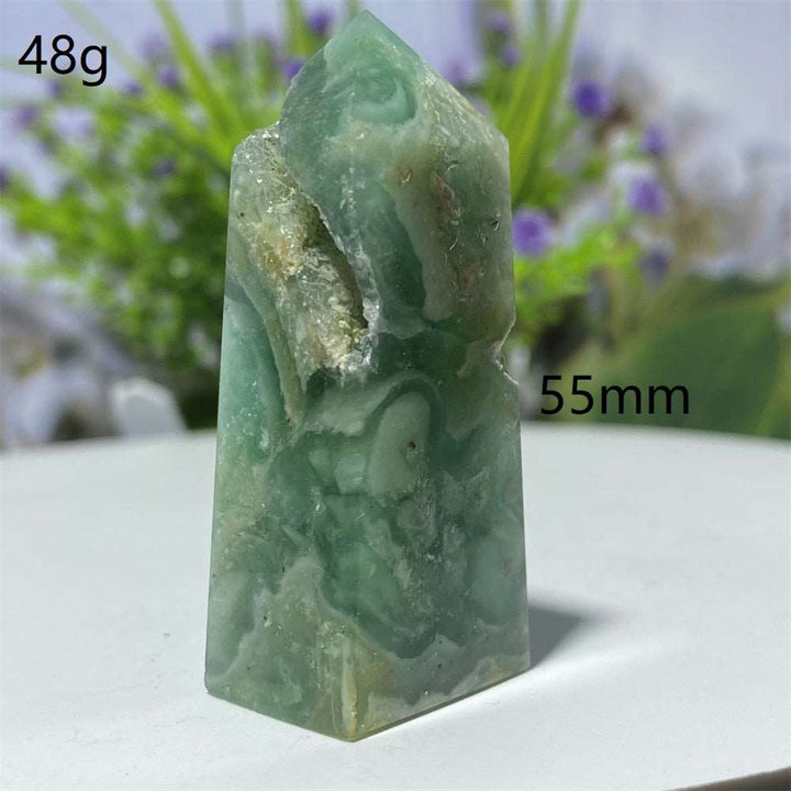 Green Moonstone Crystal Square Tower