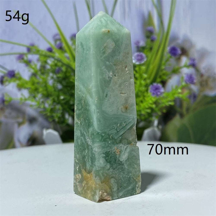 Green Moonstone Crystal Square Tower