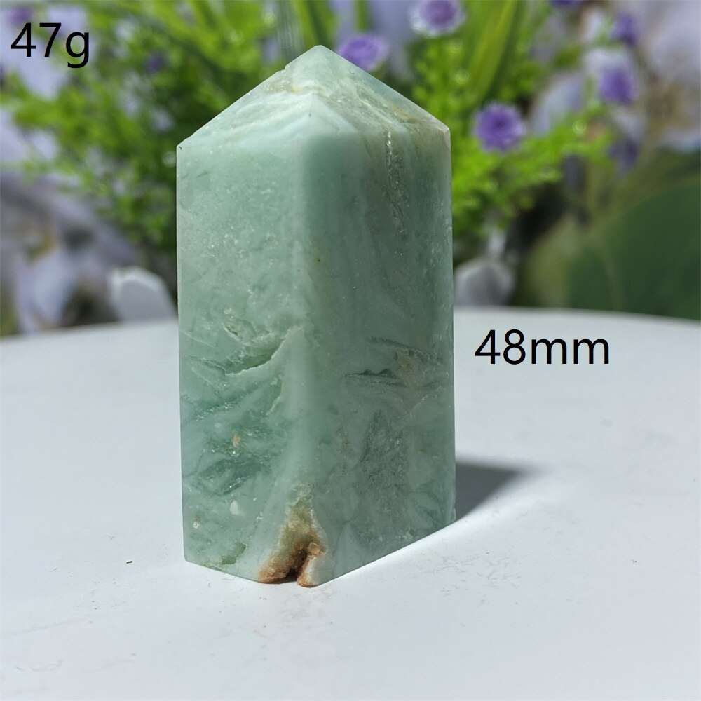 Green Moonstone Crystal Square Tower