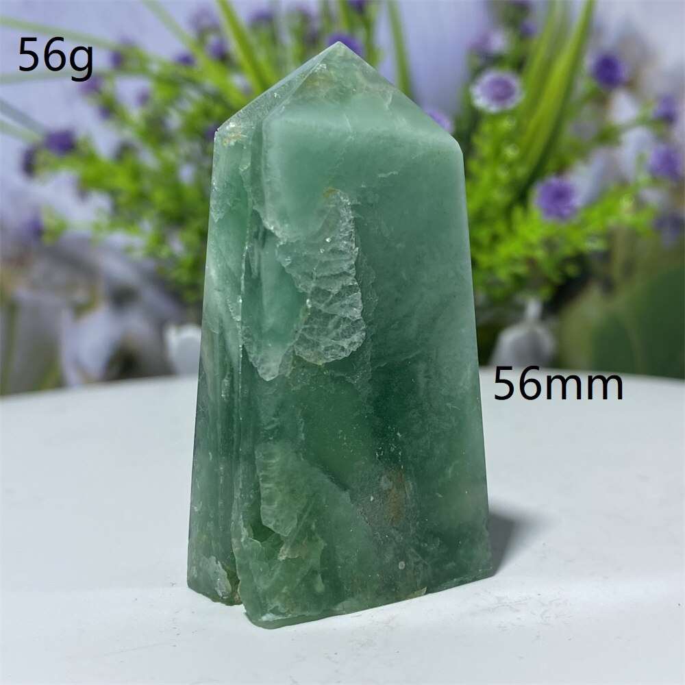 Green Moonstone Crystal Square Tower