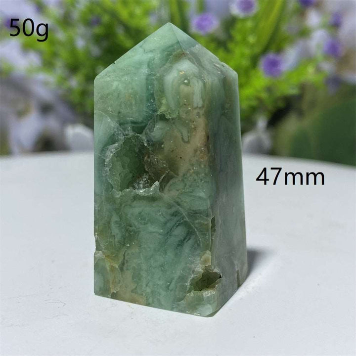 Green Moonstone Crystal Square Tower