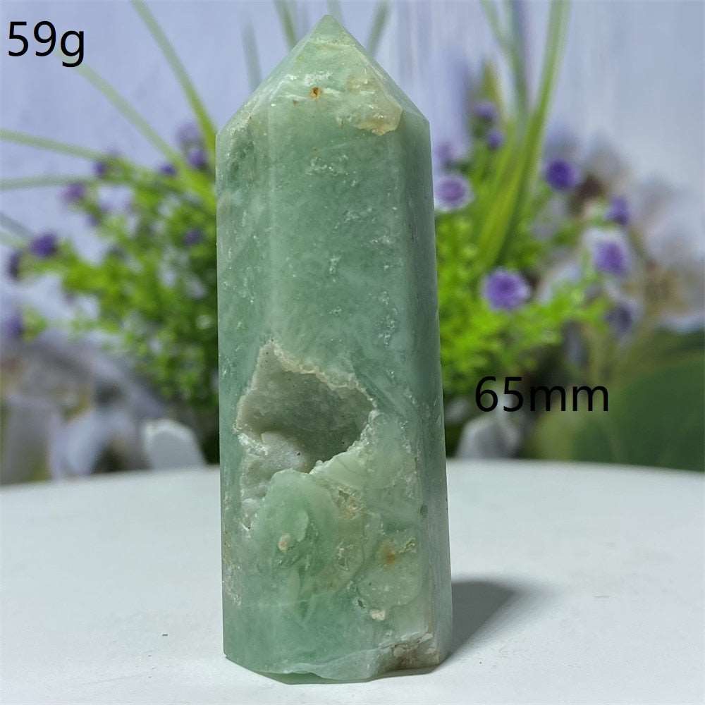 Green Moonstone Crystal Square Tower