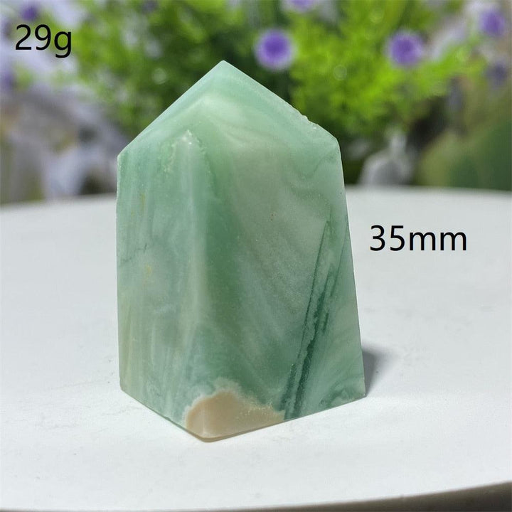 Green Moonstone Crystal Square Tower