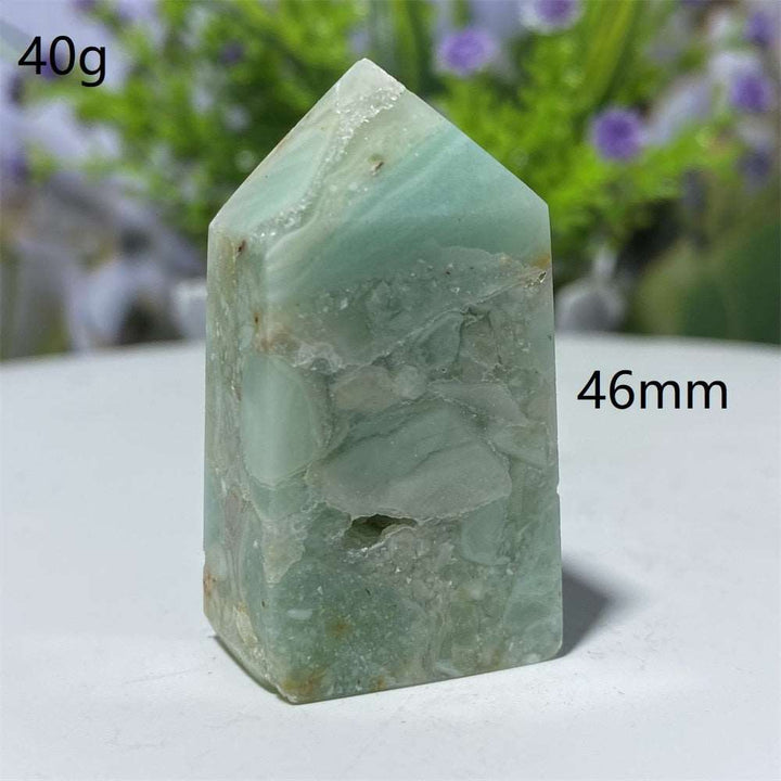 Green Moonstone Crystal Square Tower