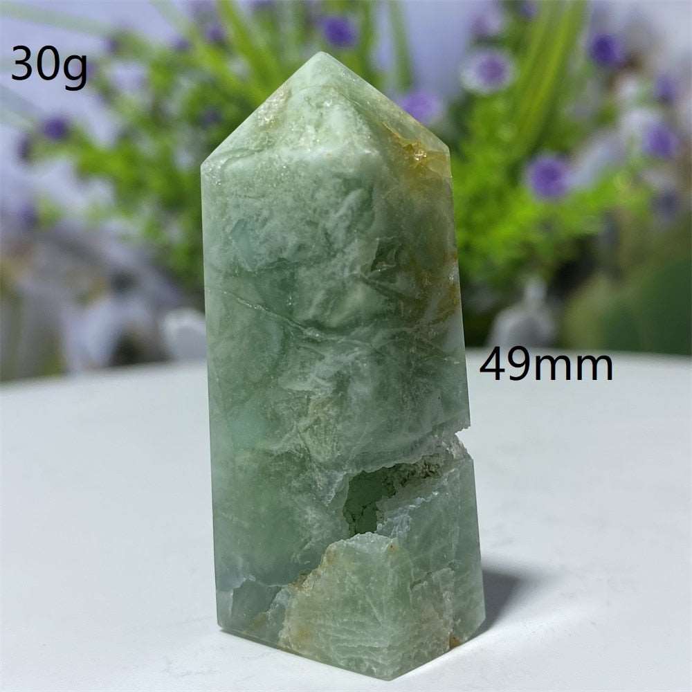 Green Moonstone Crystal Square Tower